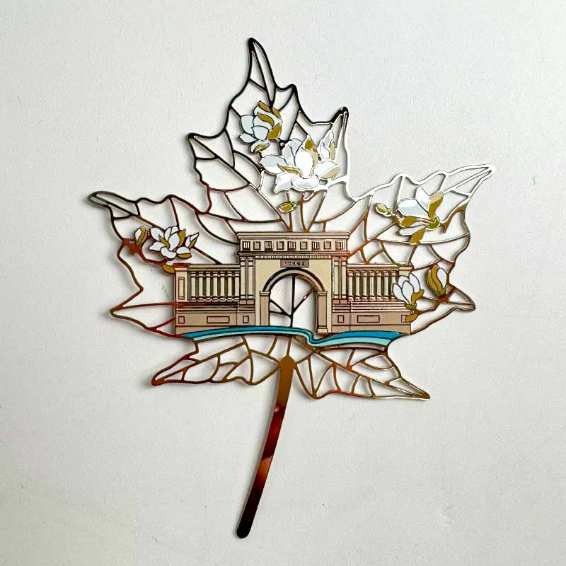 山西大学枫叶书签